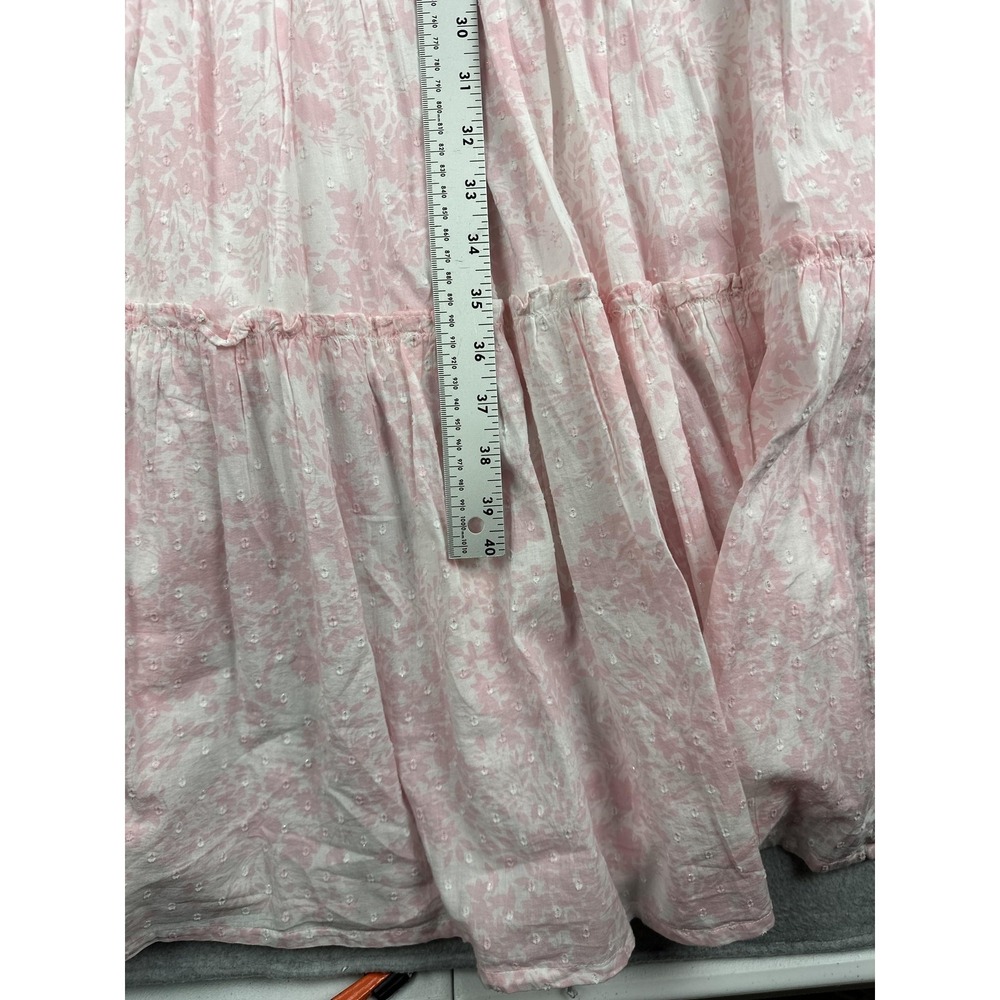 Crown & Ivy Dress Womens Medium Pink Floral Smocked Tiered Maxi Sundress NWT - Picture 6 of 11